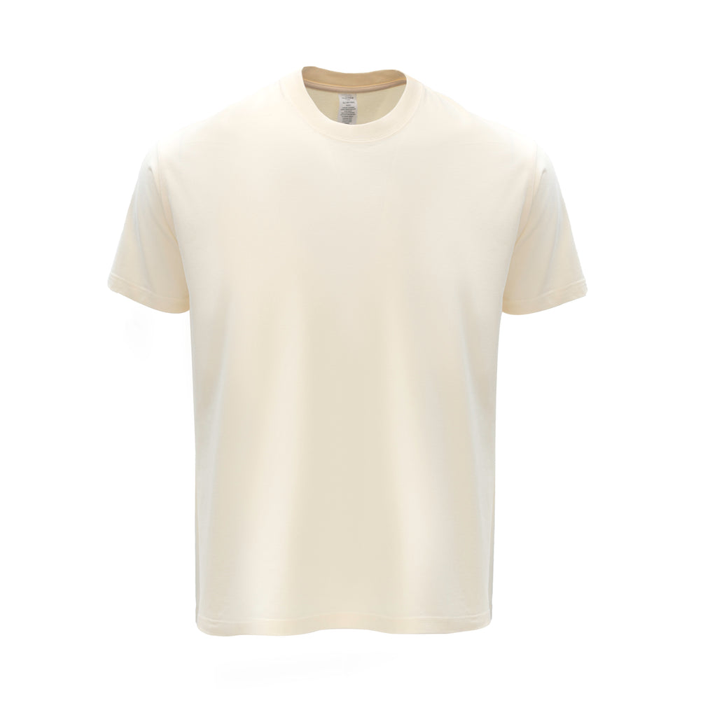 180G Combed Cotton T-Shirt - Beige