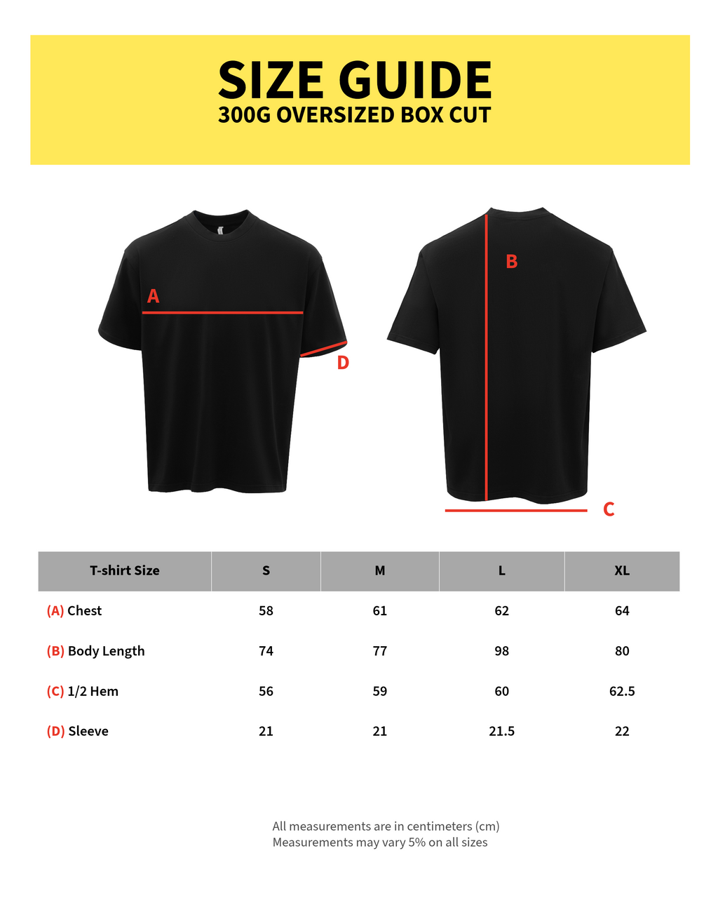 300G Heavyweight T-shirt - White